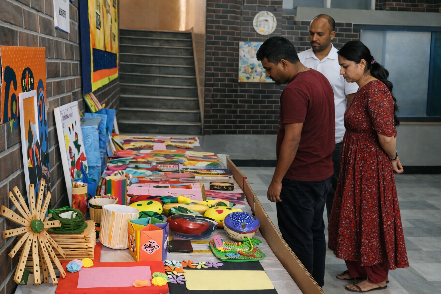 Student art gallery and creative displays